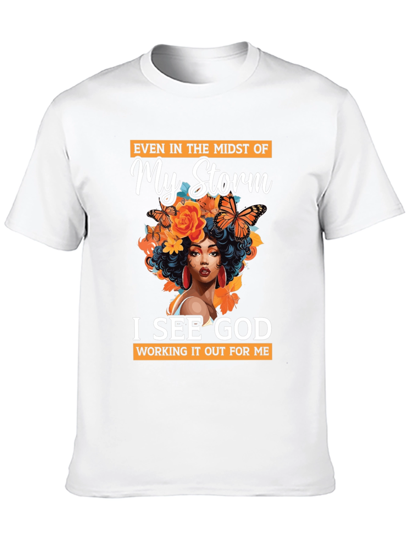 In My Storm I See God Black T-Shirt