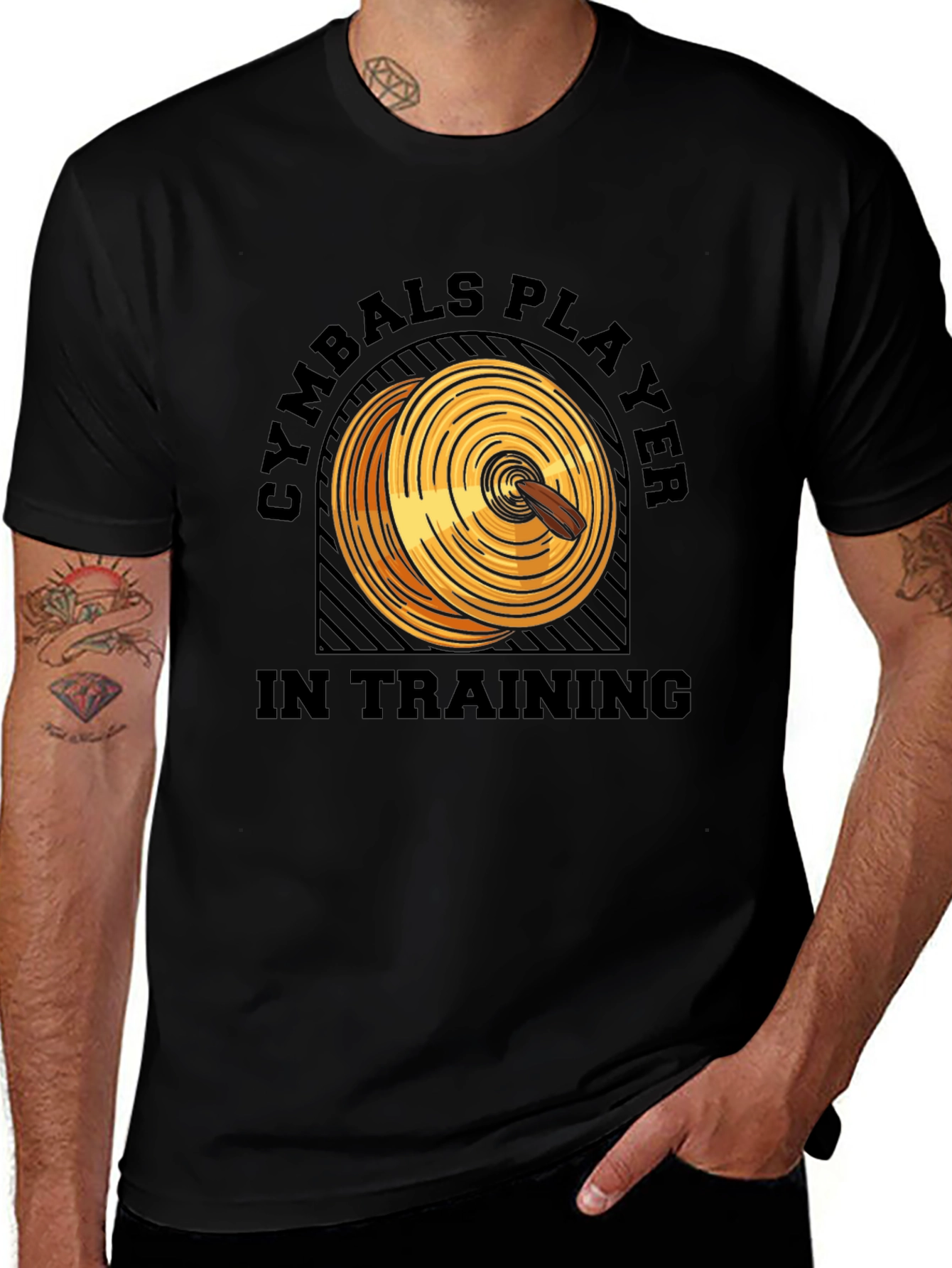 Cymbals Player in Training Graphic T-Shirt
