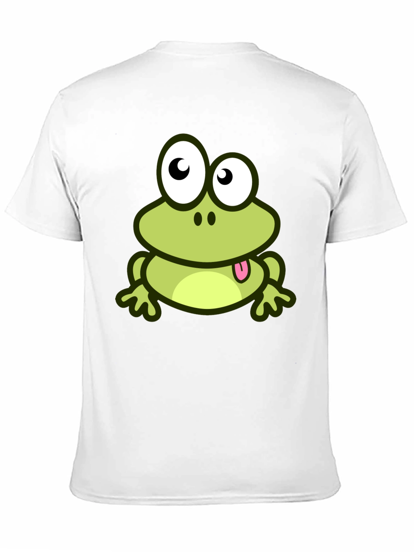 Cute Frog Cartoon Graphic T-Shirt - Black