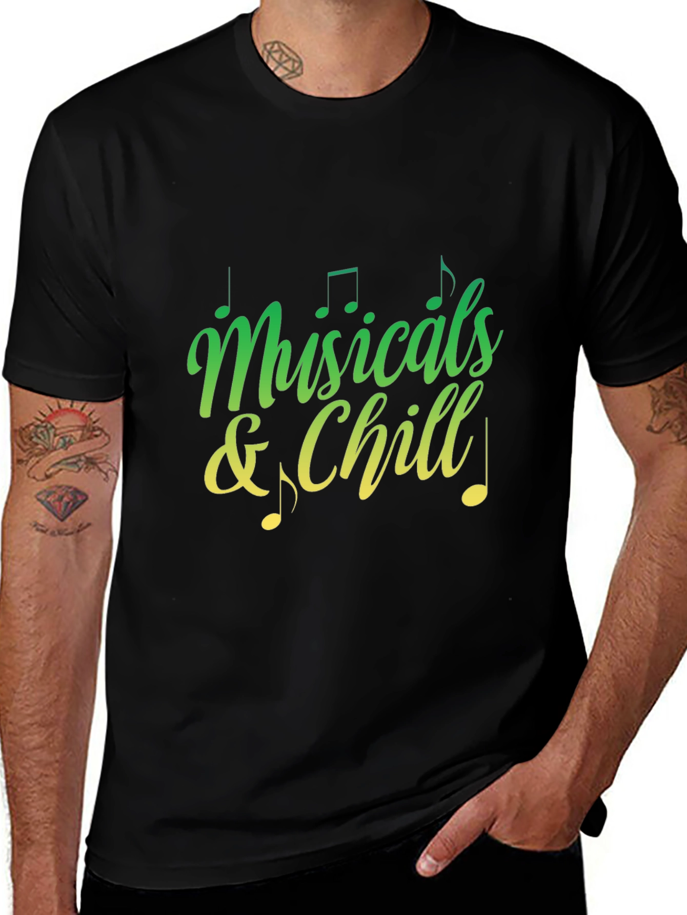 Musicals and Chill Graphic Tee - Black