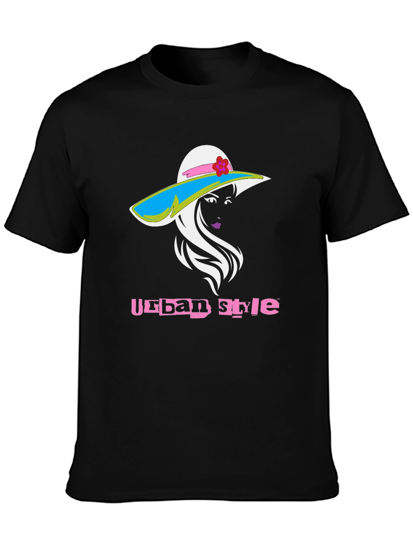 Urban Style Graphic Tee - Fashionable Womens Hat Design