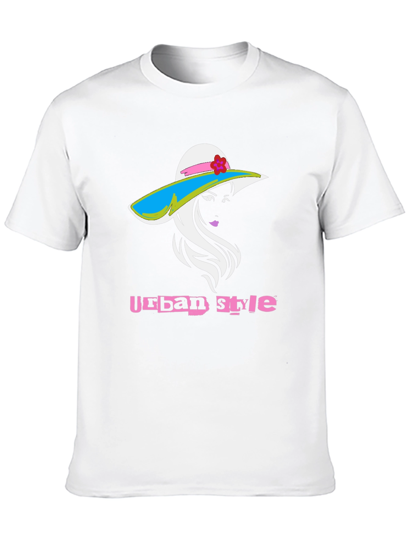 Urban Style Graphic Tee - Fashionable Womens Hat Design