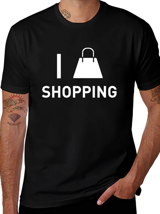 I Love Shopping Black T-Shirt