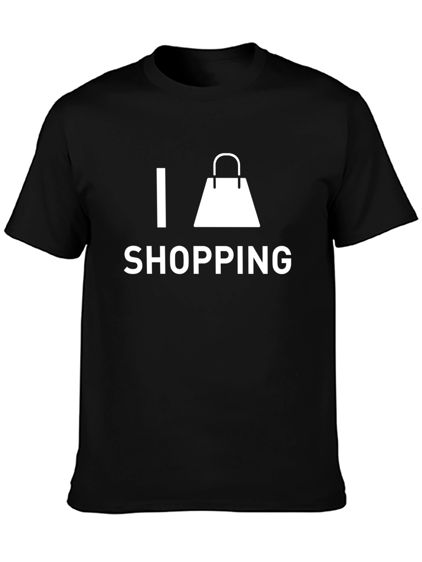 I Love Shopping Black T-Shirt
