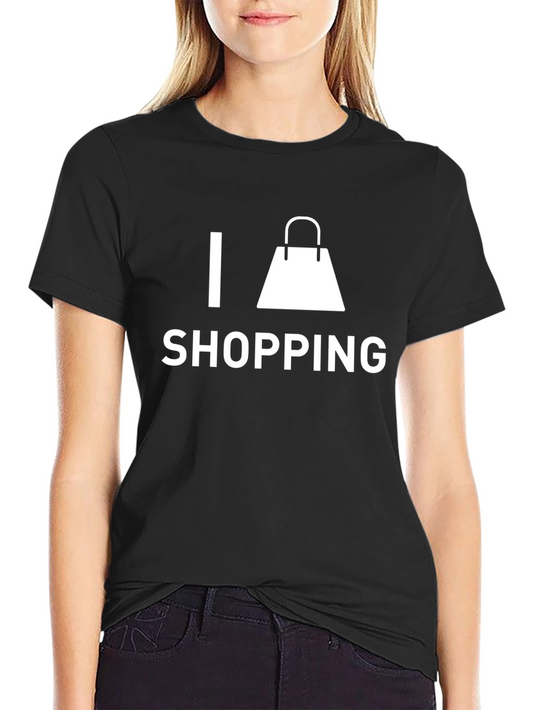 I Love Shopping Black T-Shirt