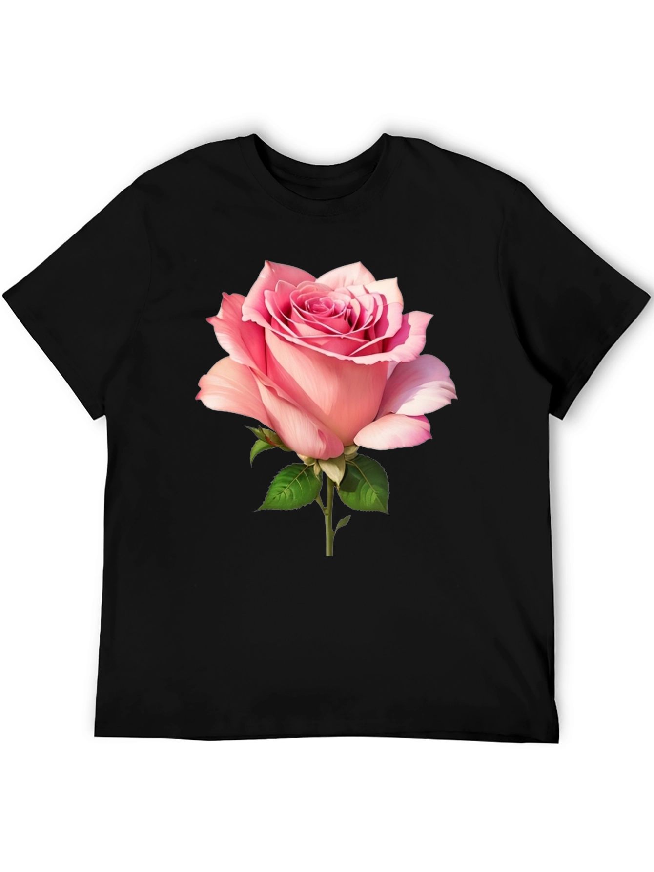 Rose Graphic Black Tee