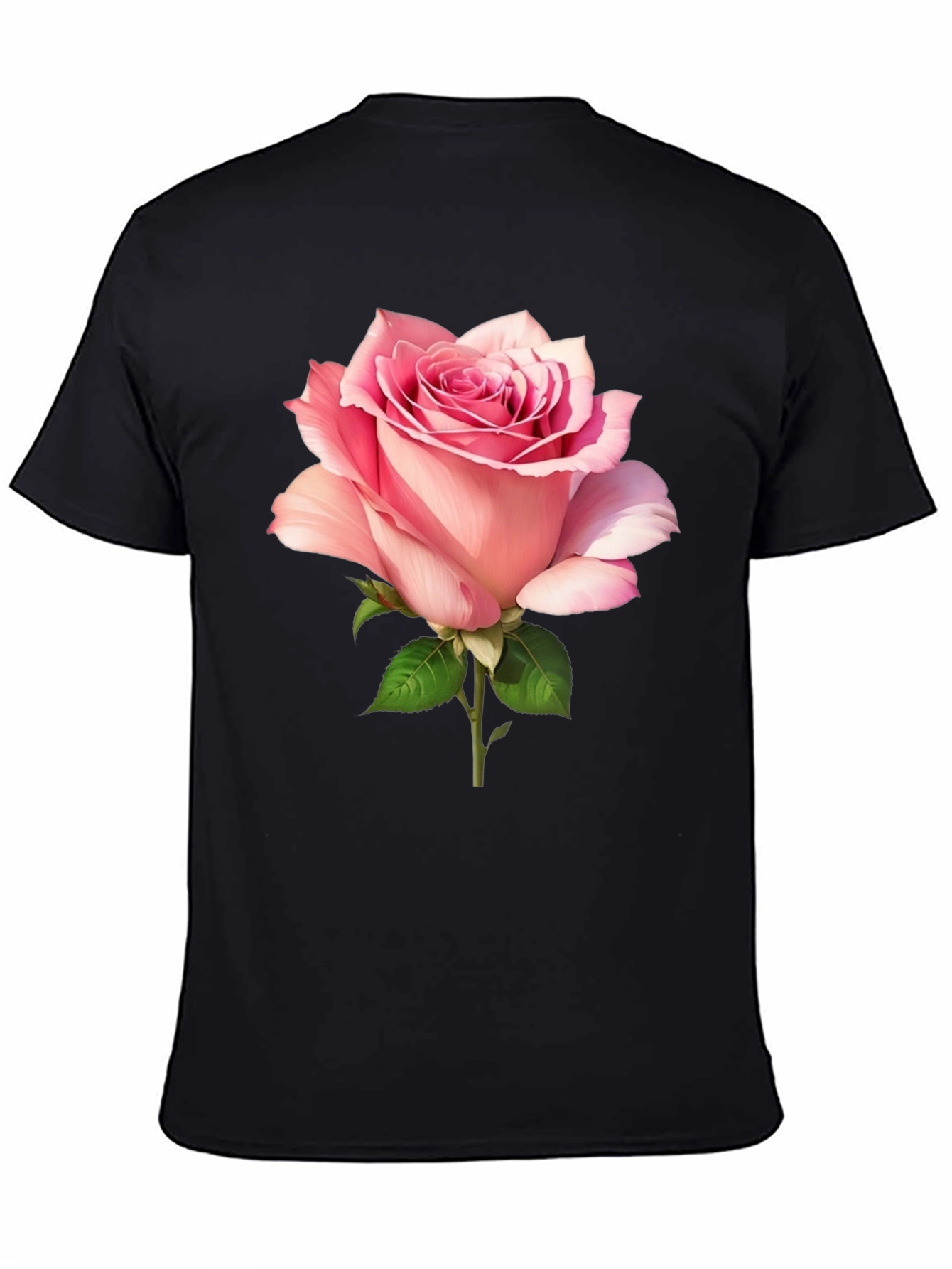 Rose Graphic Black Tee