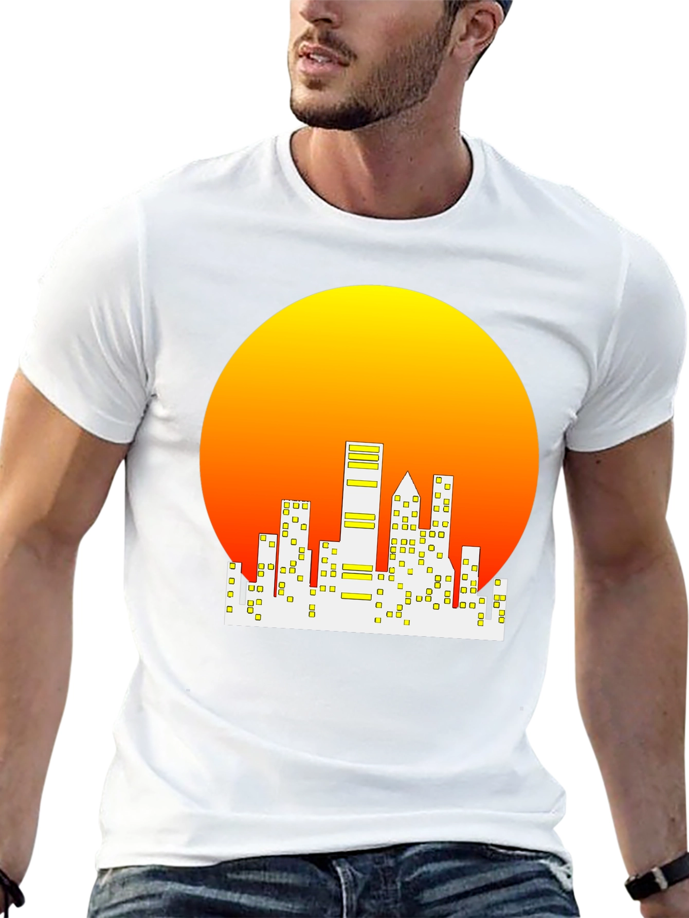 Sunset Cityscape Graphic Tee