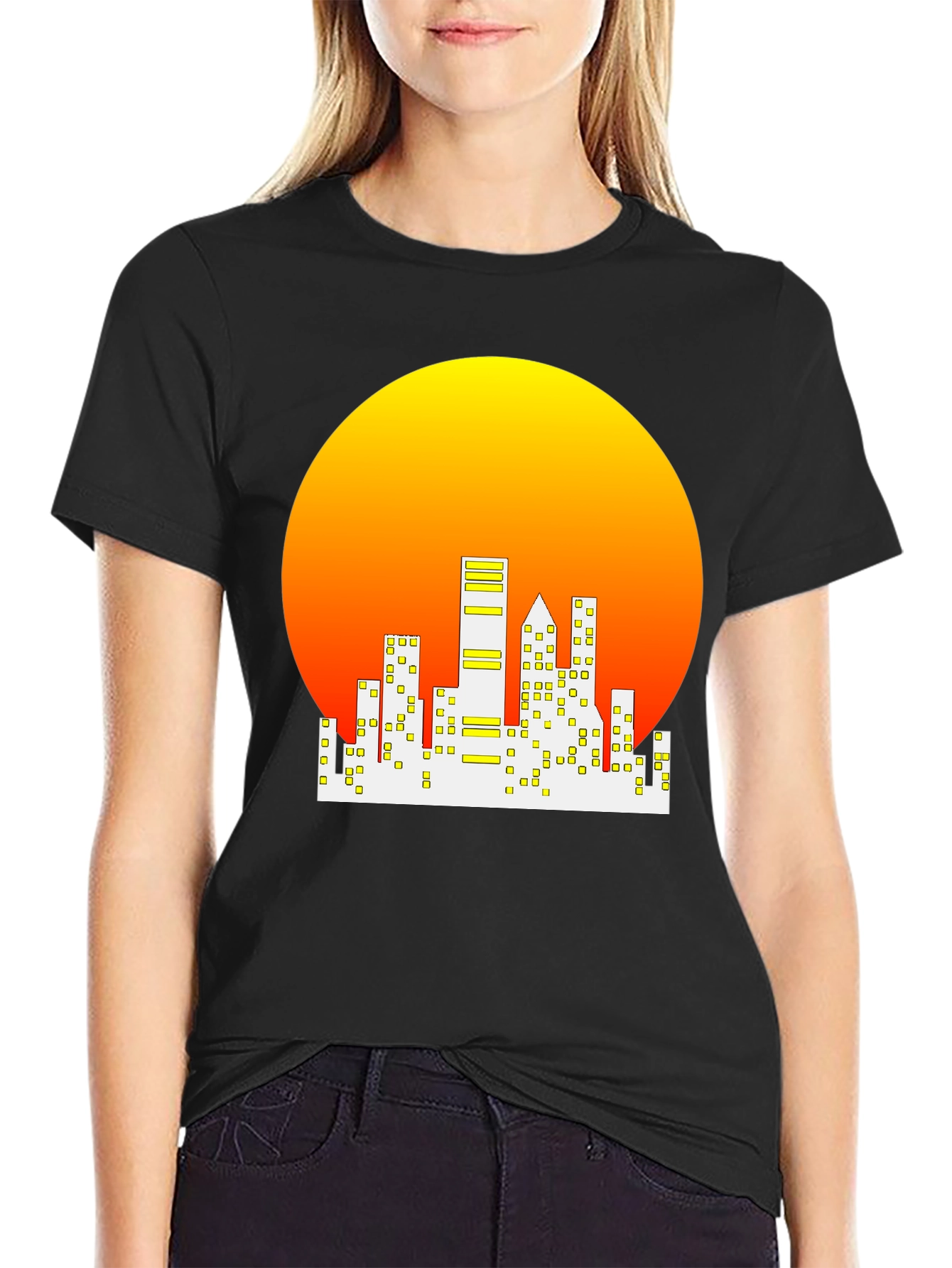Sunset Cityscape Graphic Tee