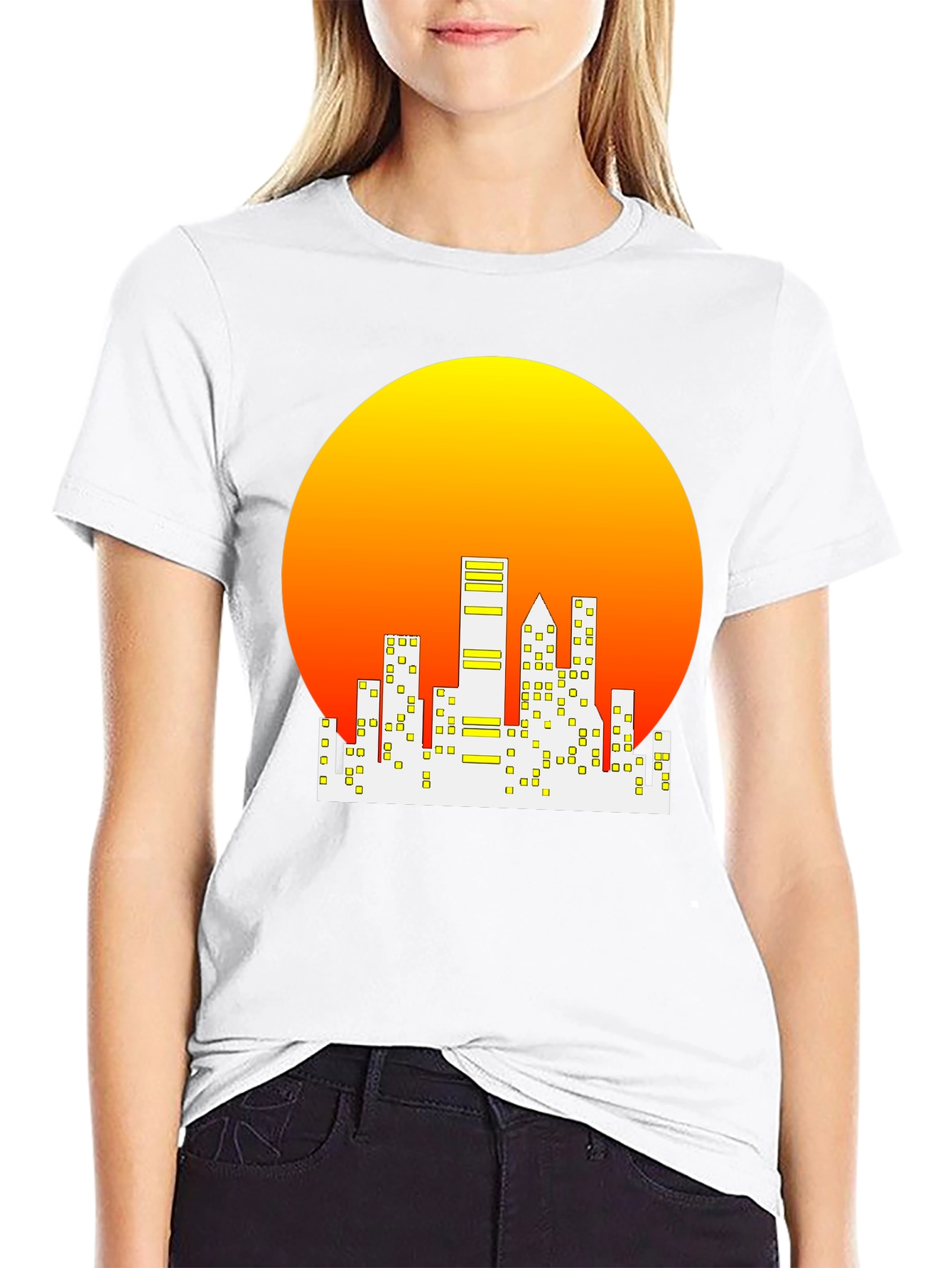 Sunset Cityscape Graphic Tee