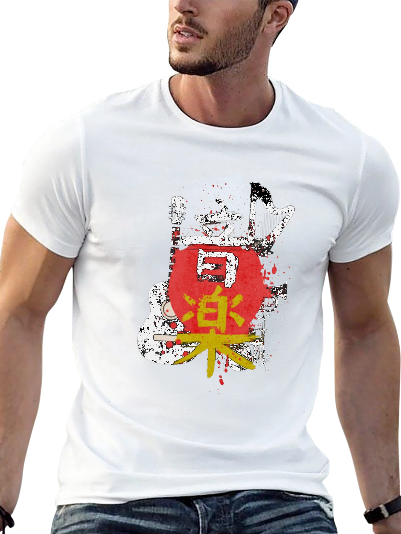 Japanese Music Art T-Shirt - Unique Graphic Tee