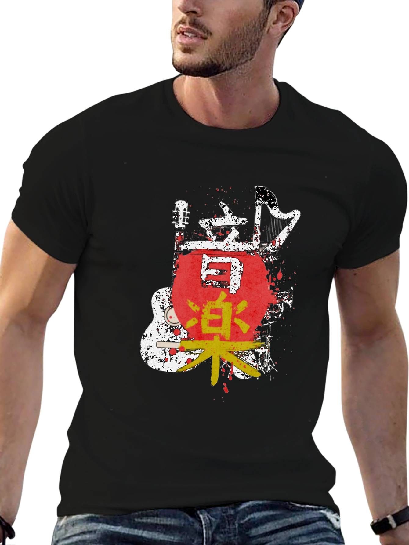 Japanese Music Art T-Shirt - Unique Graphic Tee