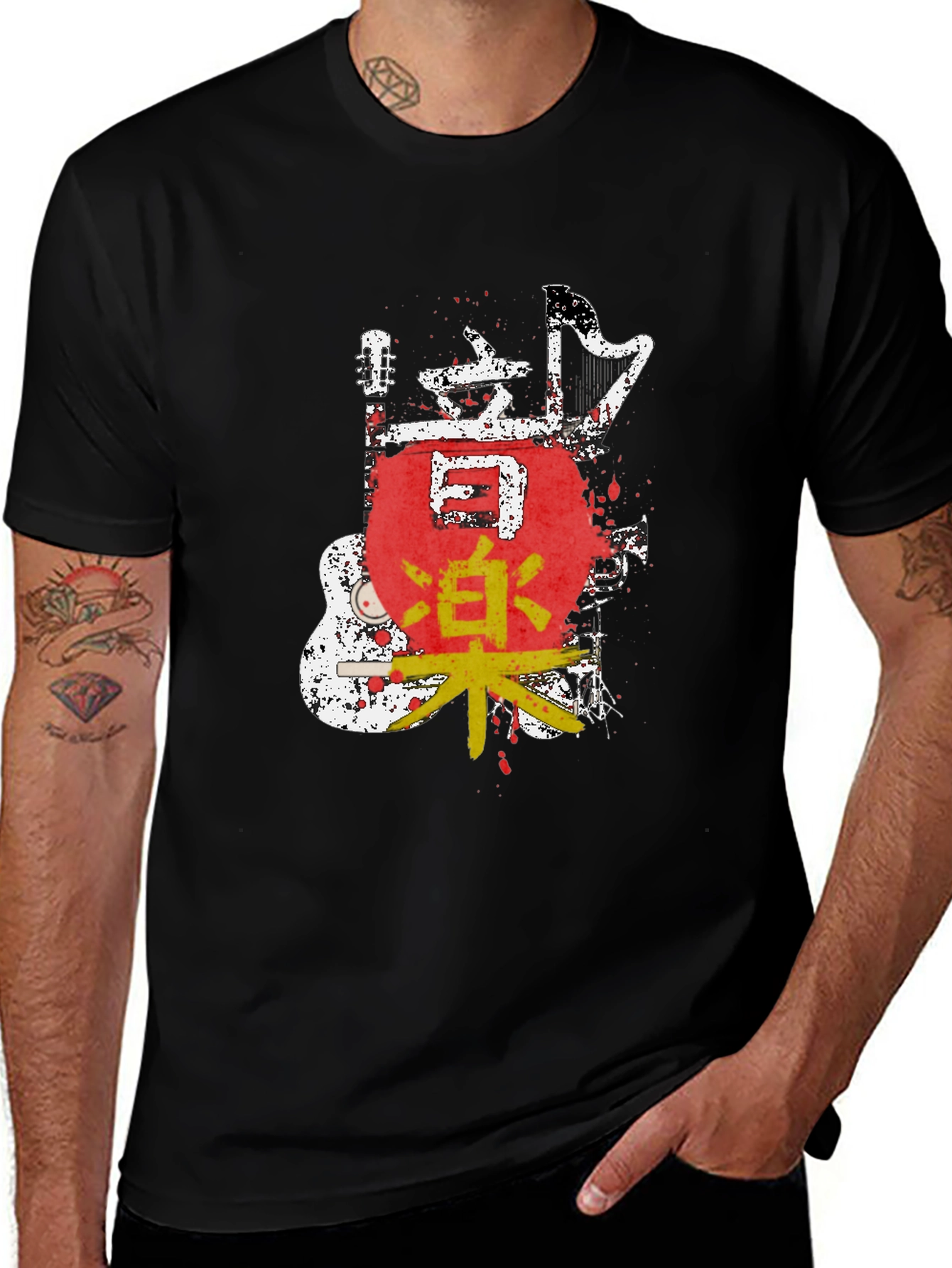 Japanese Music Art T-Shirt - Unique Graphic Tee