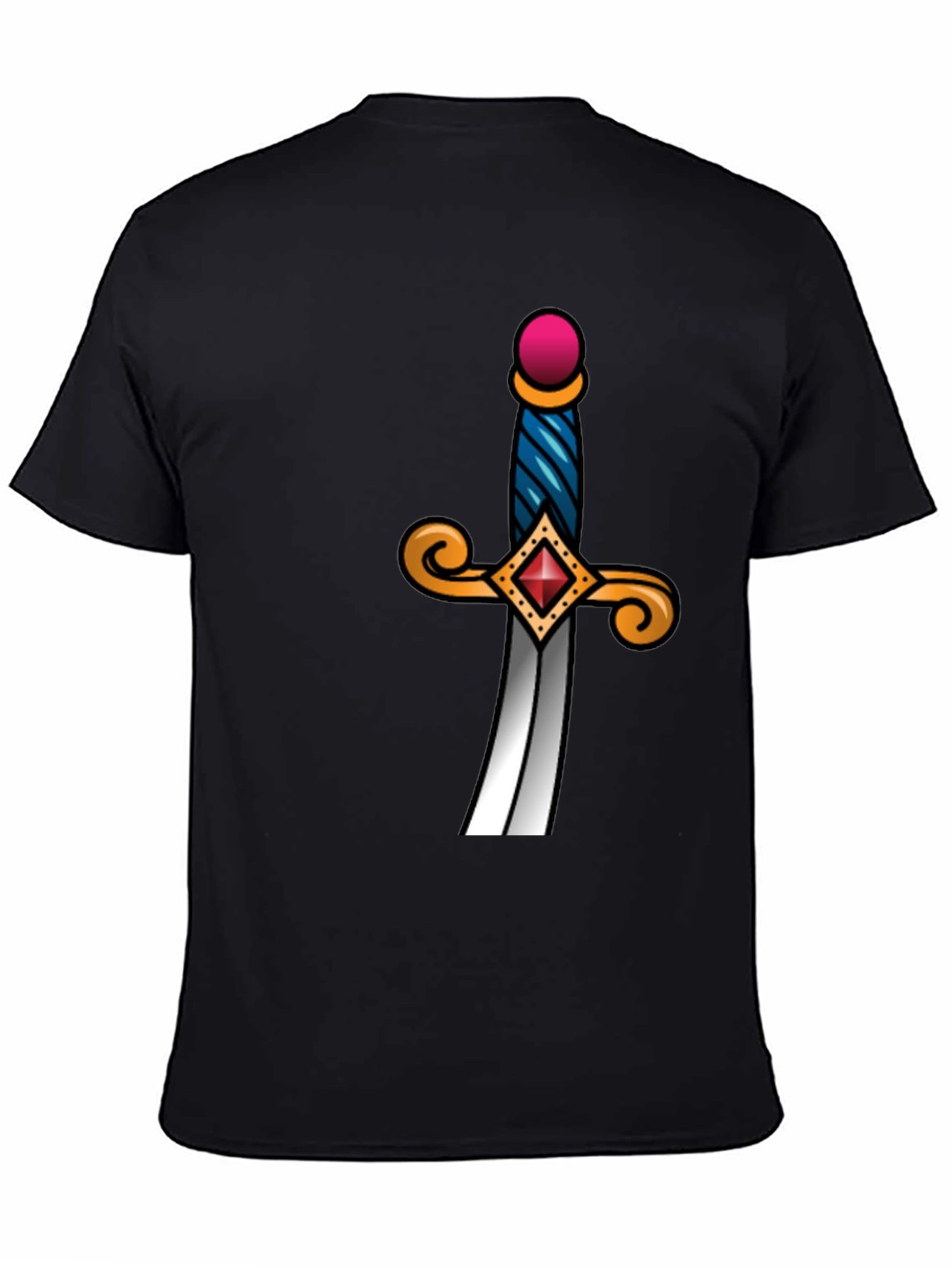 Sword Graphic Tee - Black Cotton Blend