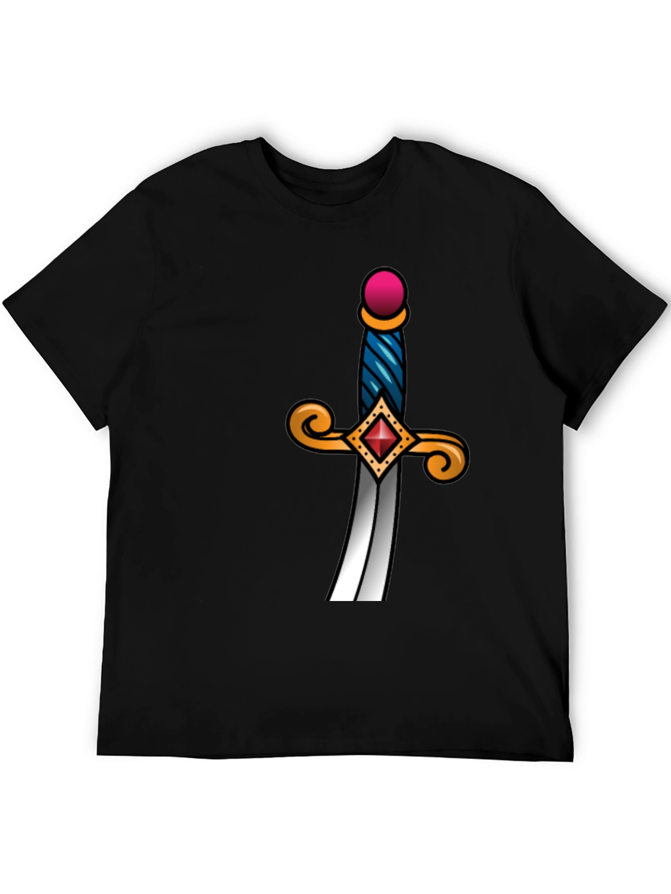 Sword Graphic Tee - Black Cotton Blend