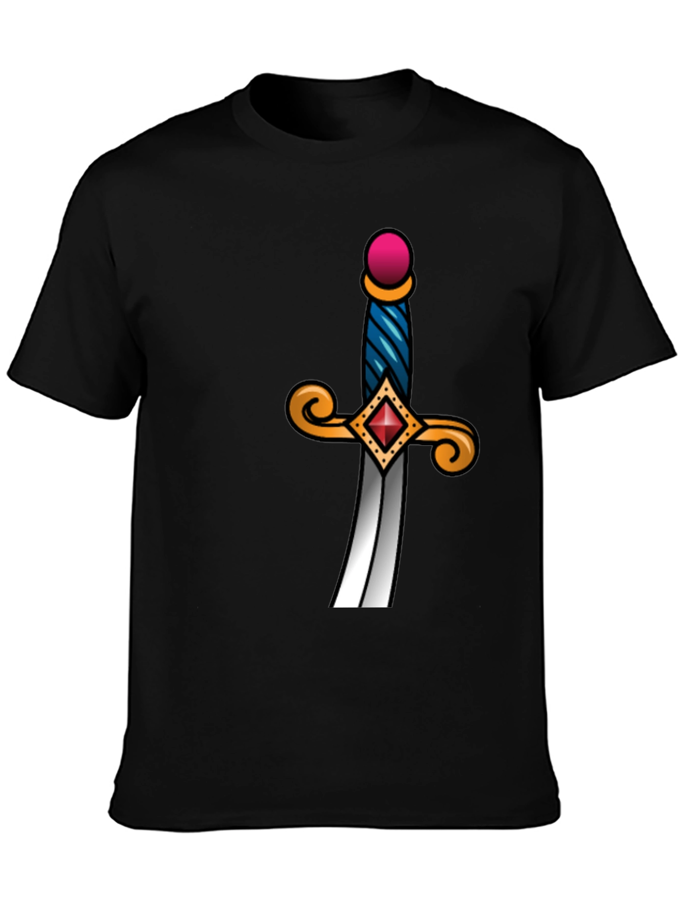 Sword Graphic Tee - Black Cotton Blend