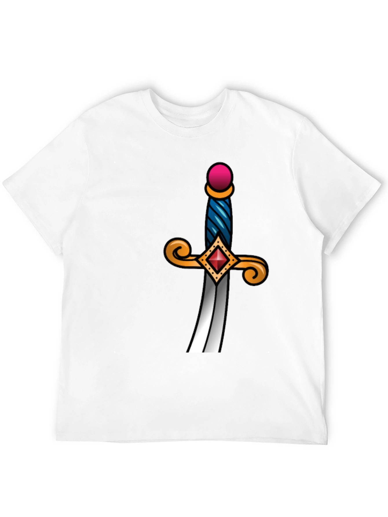 Sword Graphic Tee - Black Cotton Blend