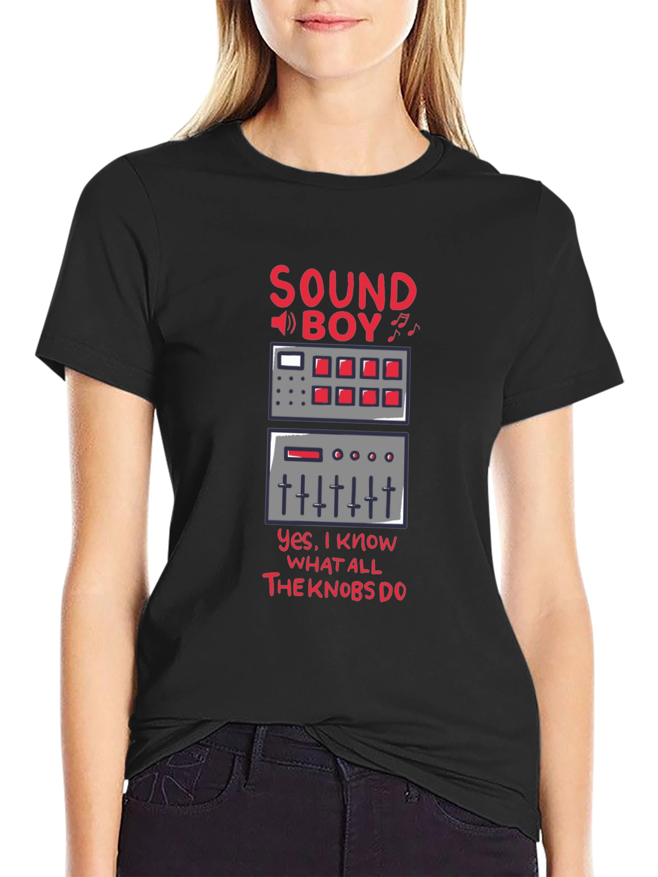 Sound Boy Know-It-All Black T-Shirt