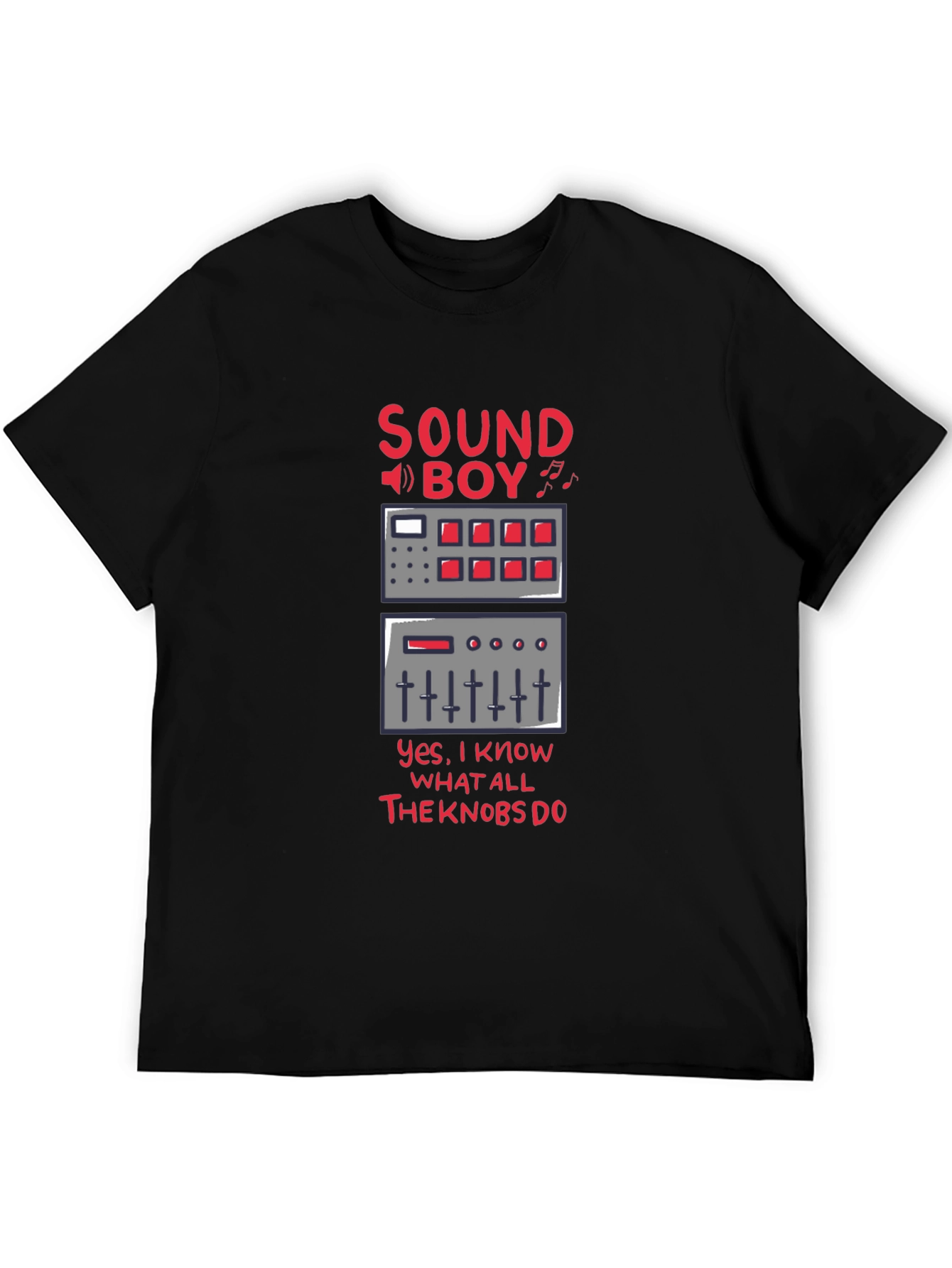 Sound Boy Know-It-All Black T-Shirt