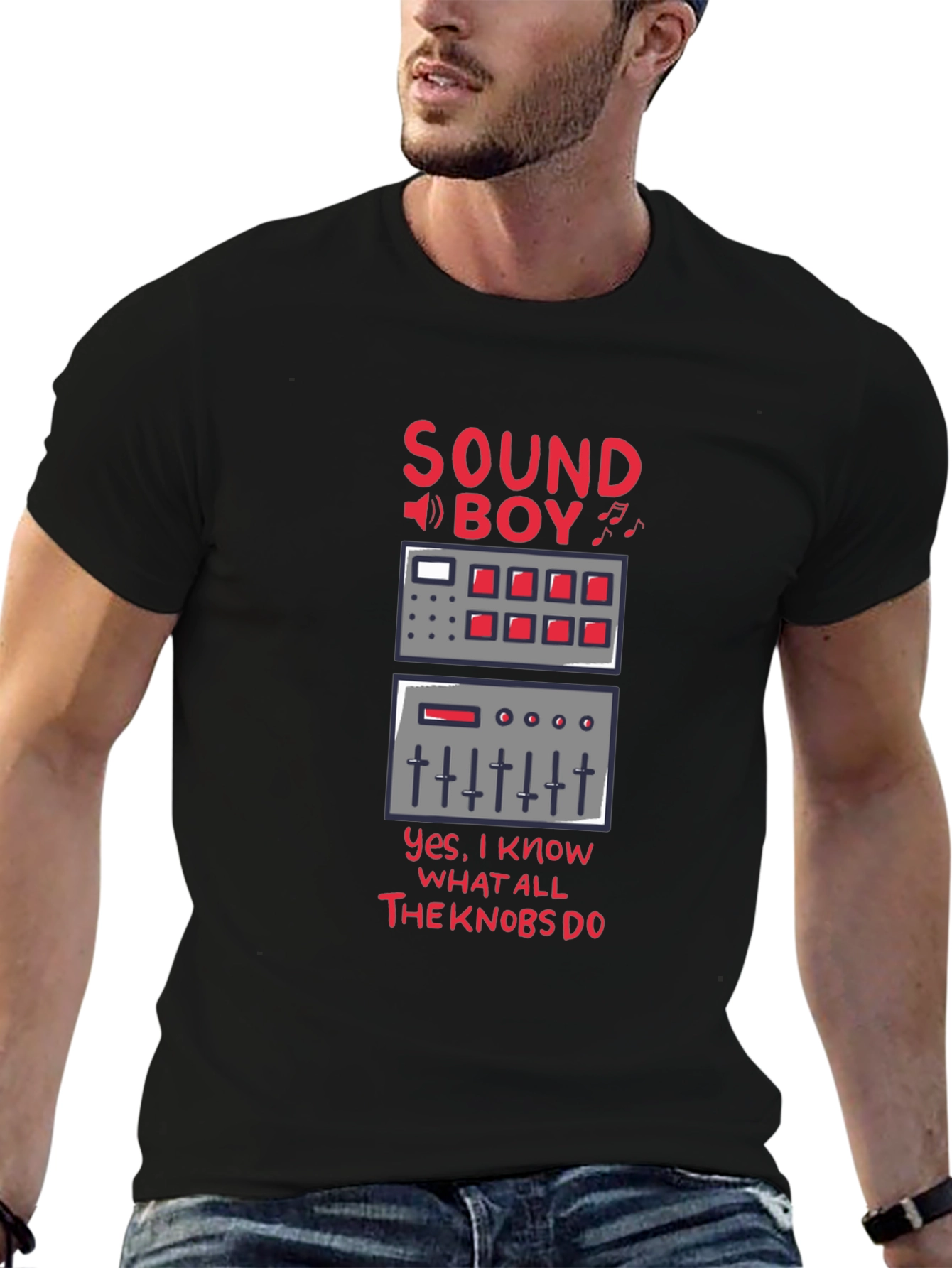 Sound Boy Know-It-All Black T-Shirt
