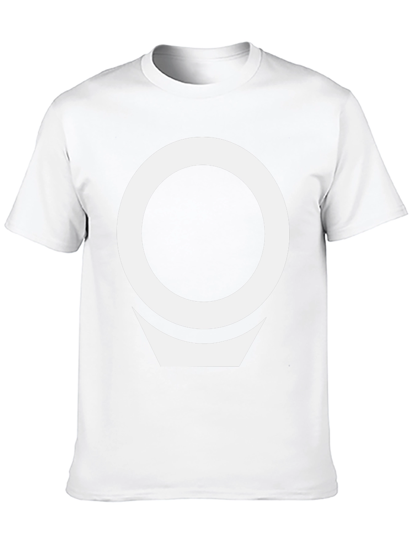 Geometric White Logo Black T-Shirt