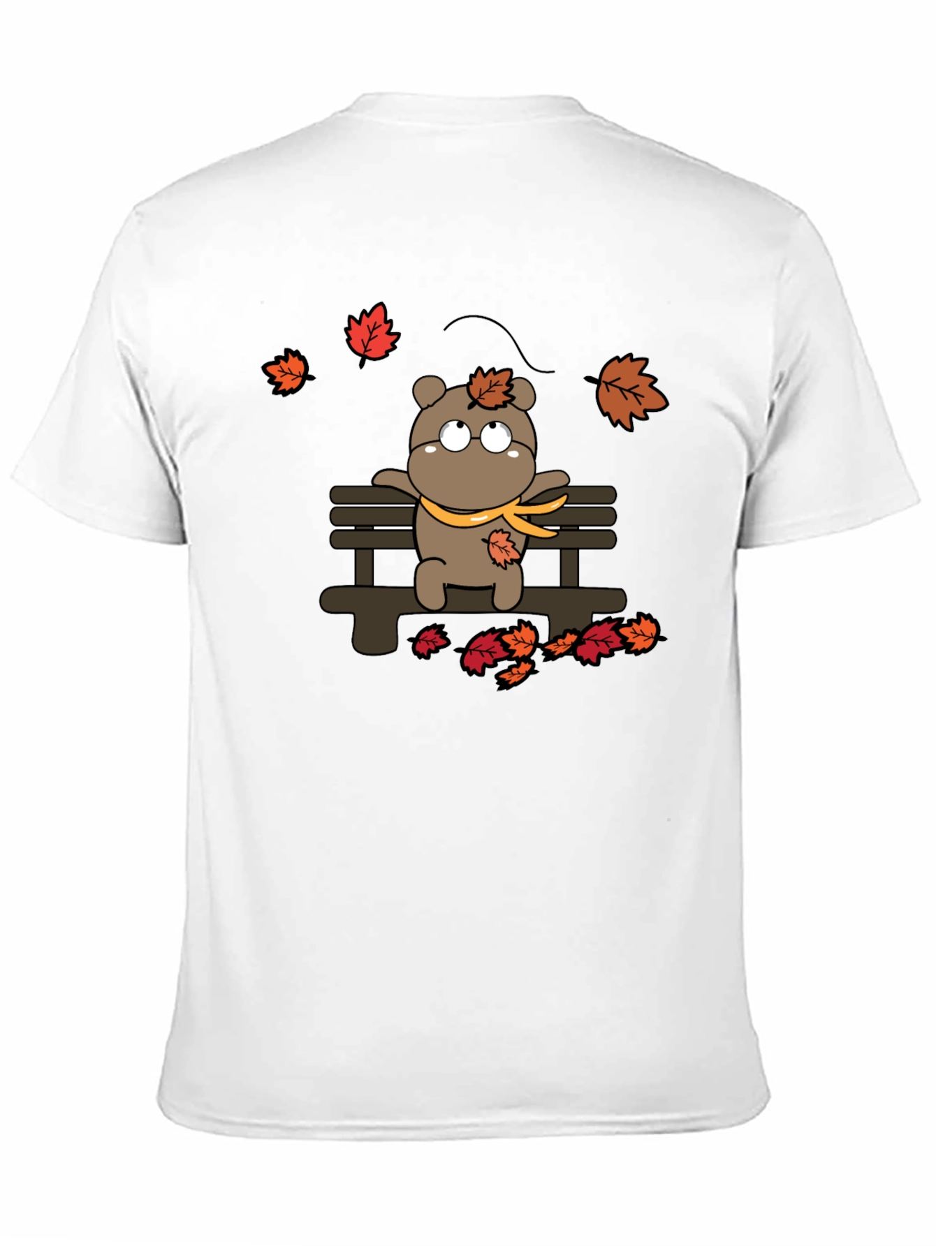 Autumn Bear T-Shirt: Cozy Cartoon Graphic Tee