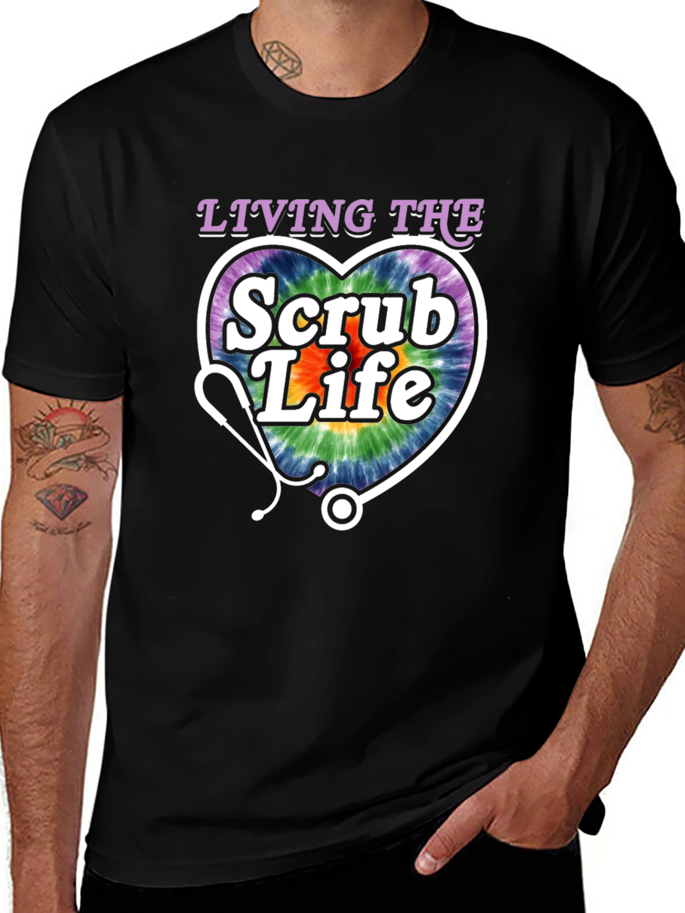Living the Scrub Life Graphic T-Shirt