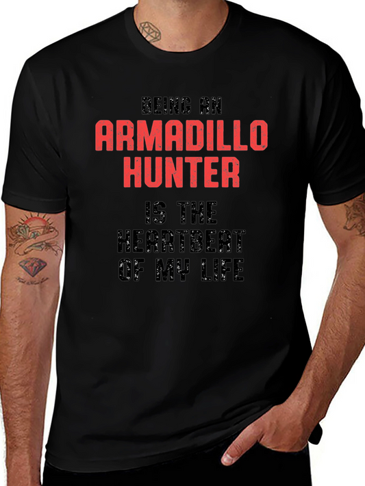 Armadillo Hunter Graphic Tee - Unique Gift for Hunters