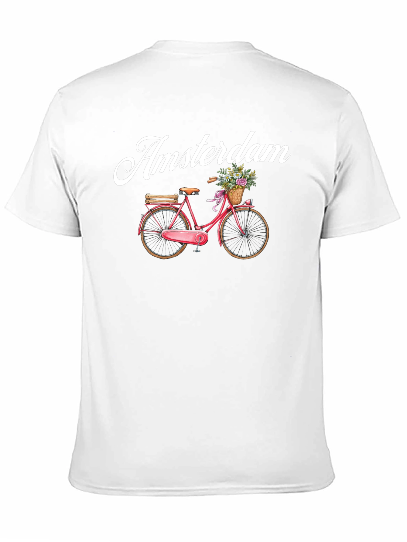 Amsterdam Bicycle Graphic Tee - Black Cotton T-Shirt