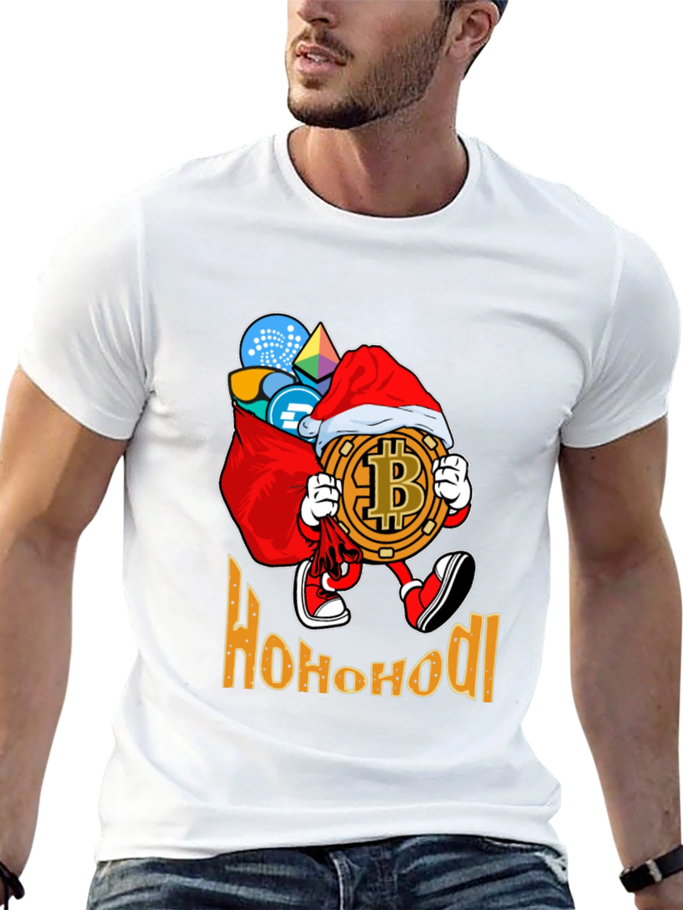 Ho Ho HODL Bitcoin Christmas T-Shirt