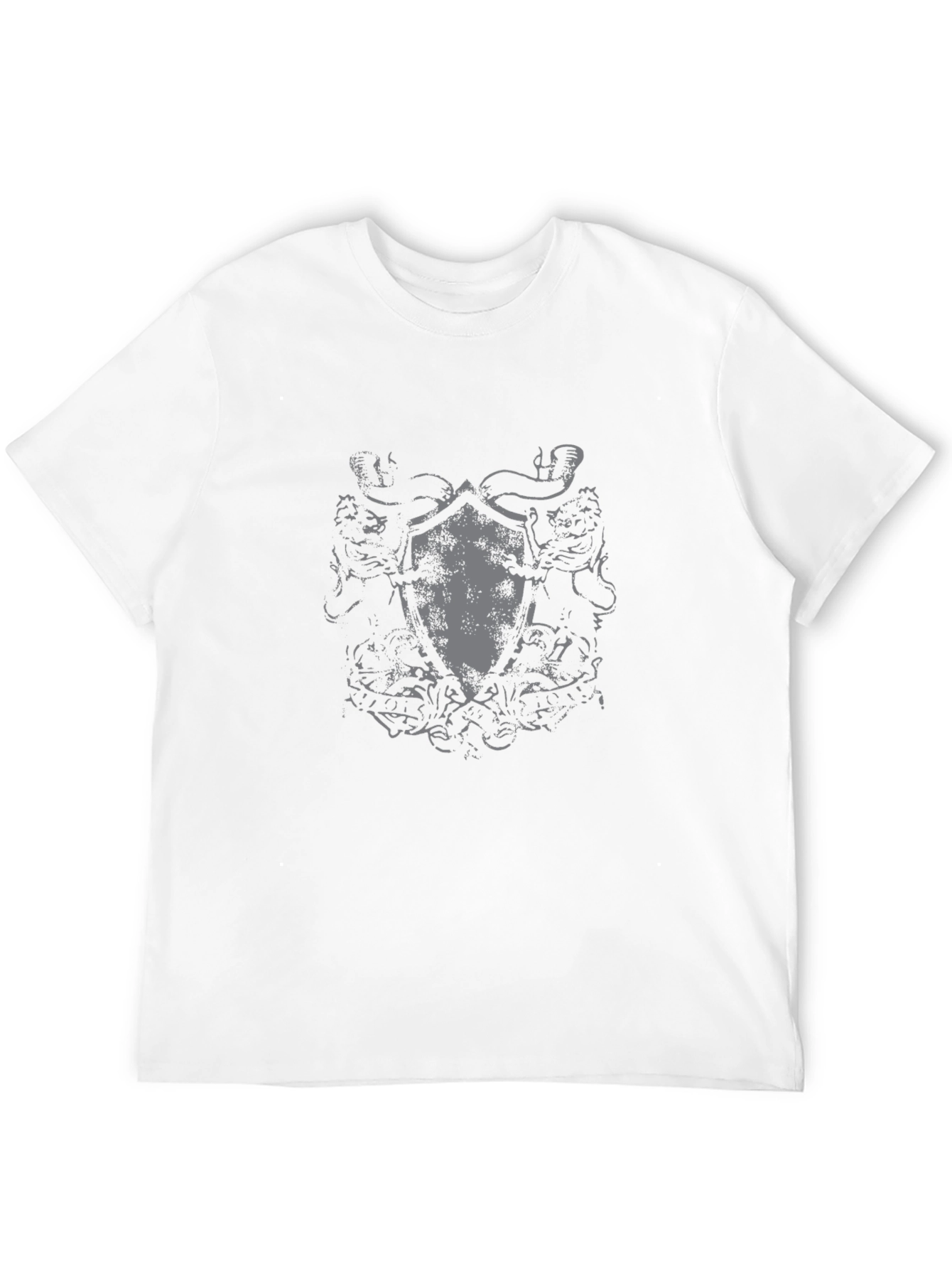 Black Graphic Tee with Shield Design