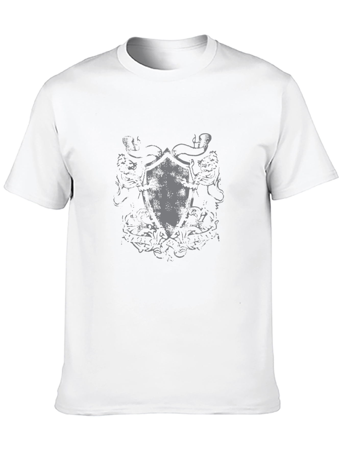 Black Graphic Tee with Shield Design