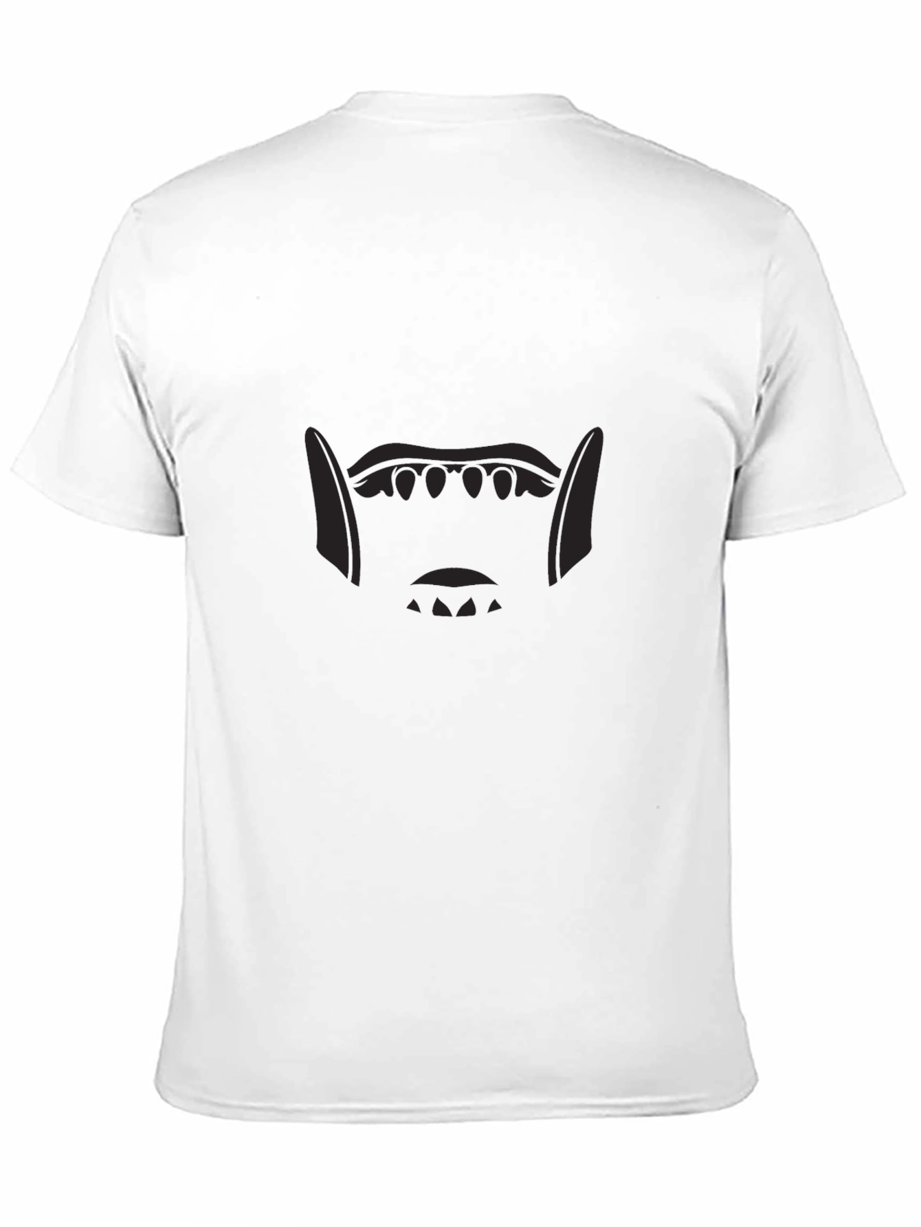 Mens Black Graphic Tee - Monster Mouth Design