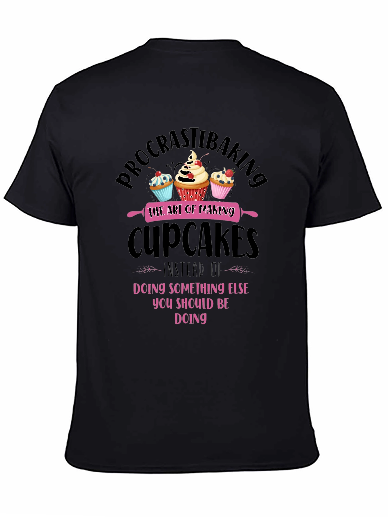 Procrastibaking Cupcake Graphic T-Shirt