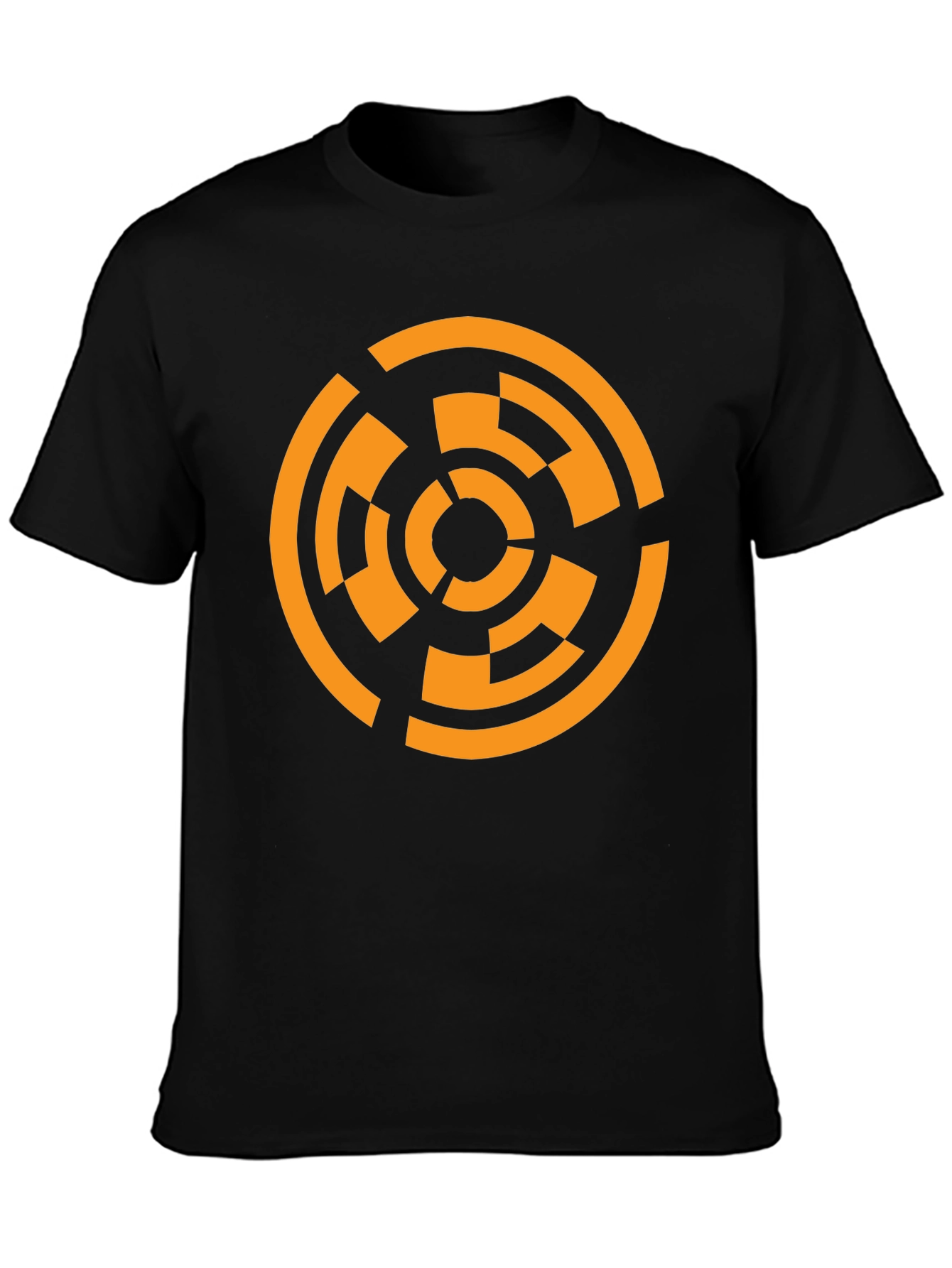 Geometric Circle Graphic T-Shirt - Black