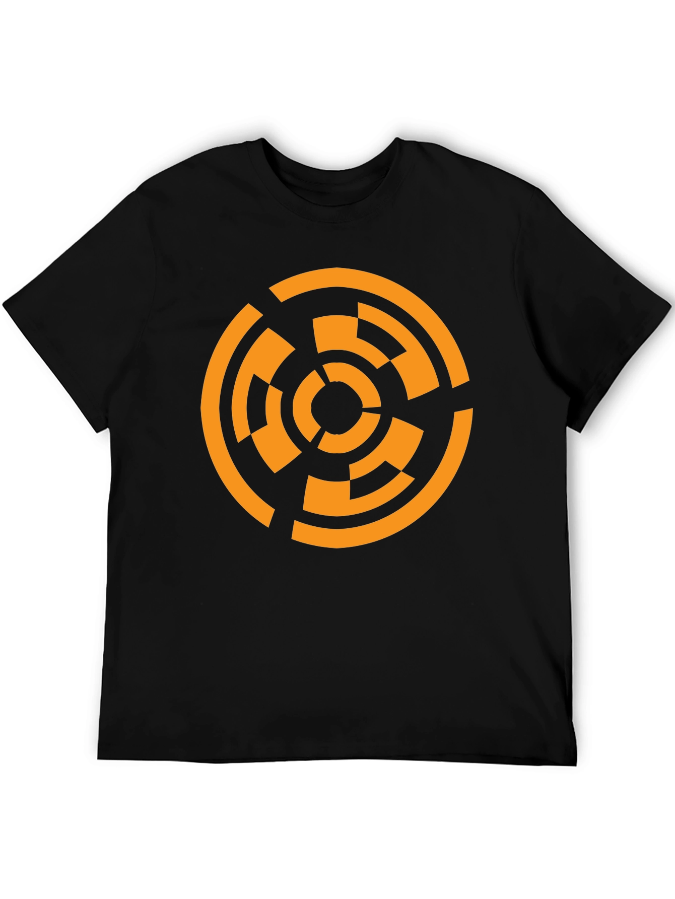 Geometric Circle Graphic T-Shirt - Black