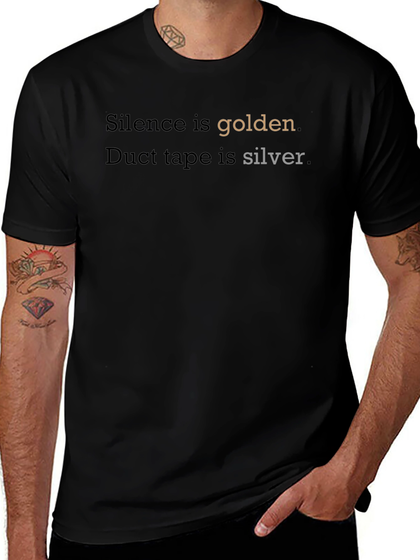 Silence is Golden T-Shirt - Funny Graphic Tee