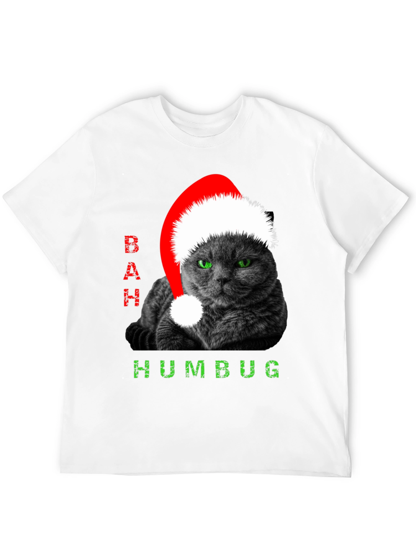 Bah Humbug Cat Christmas T-Shirt