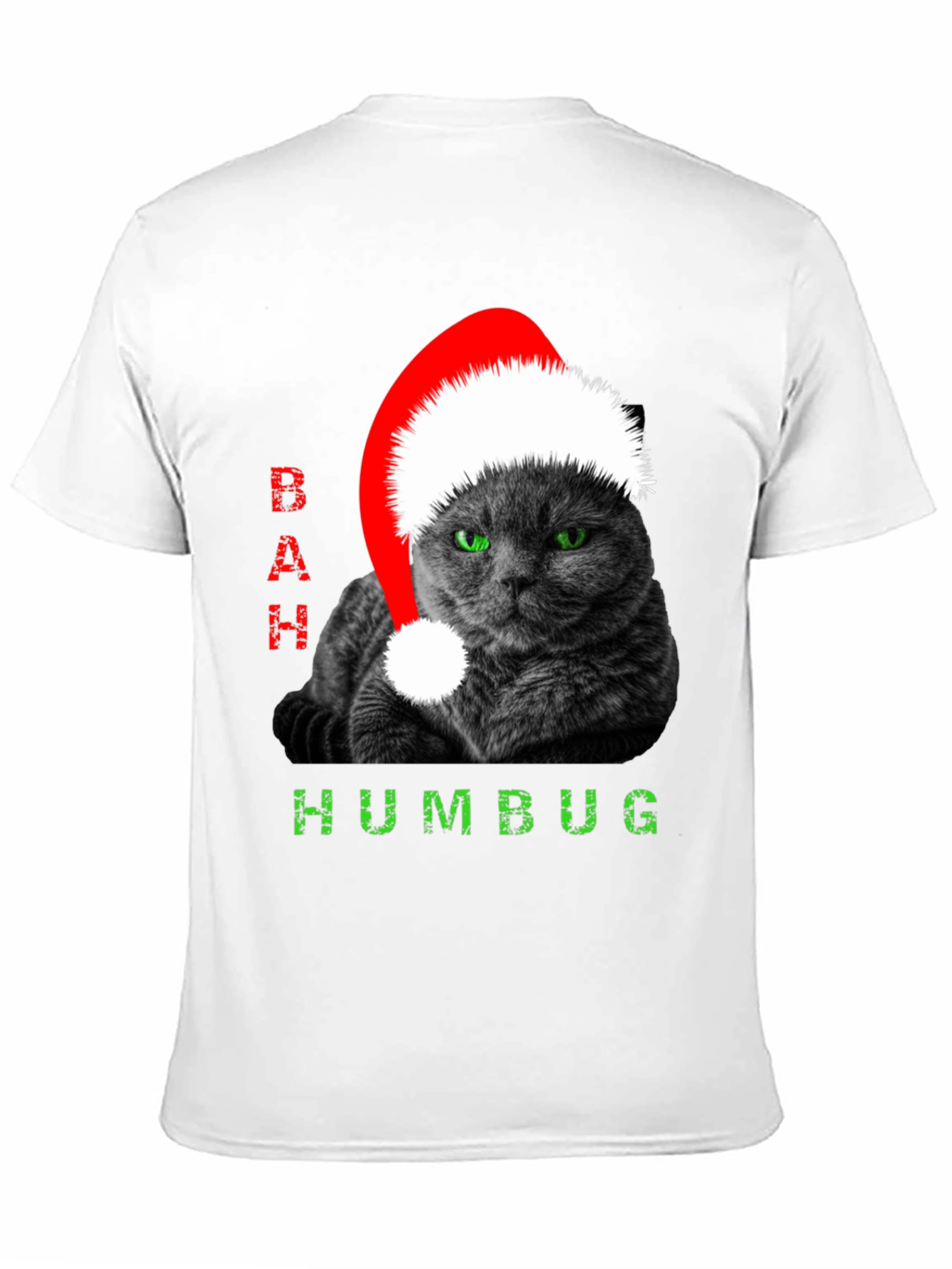 Bah Humbug Cat Christmas T-Shirt