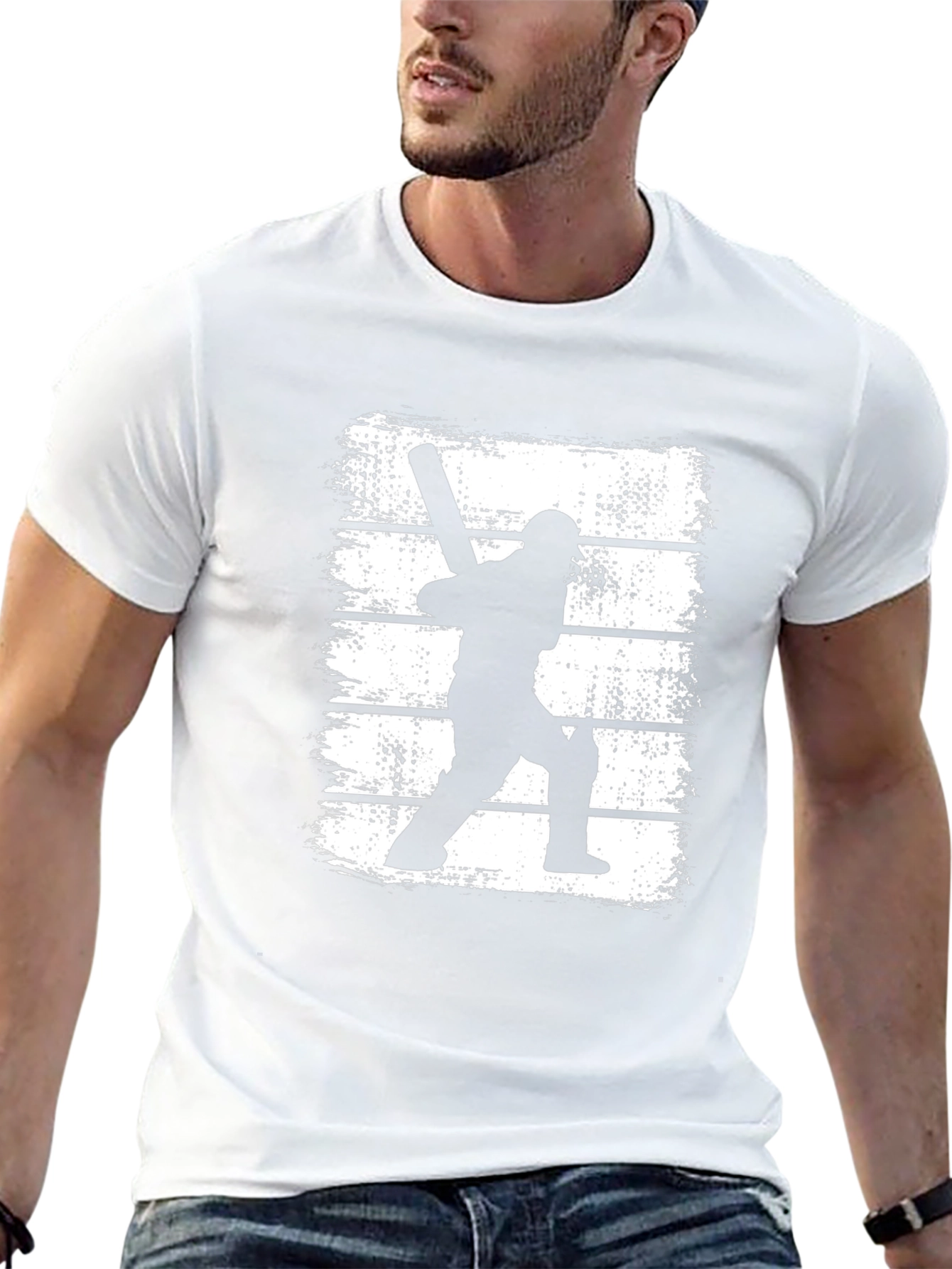 Cricket Silhouette Graphic T-Shirt