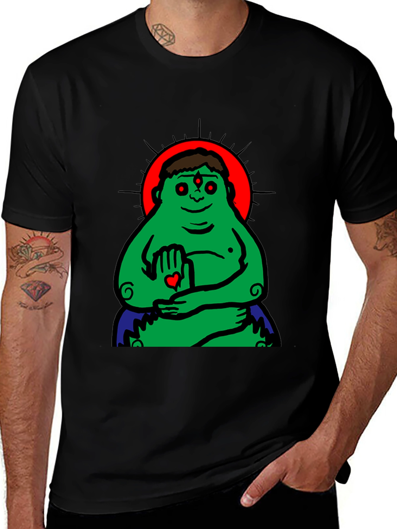 Green Buddha Graphic Tee