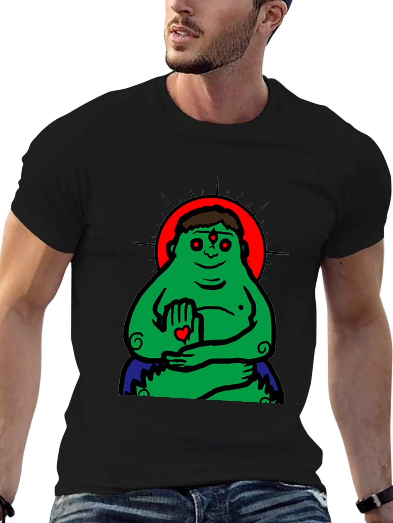 Green Buddha Graphic Tee