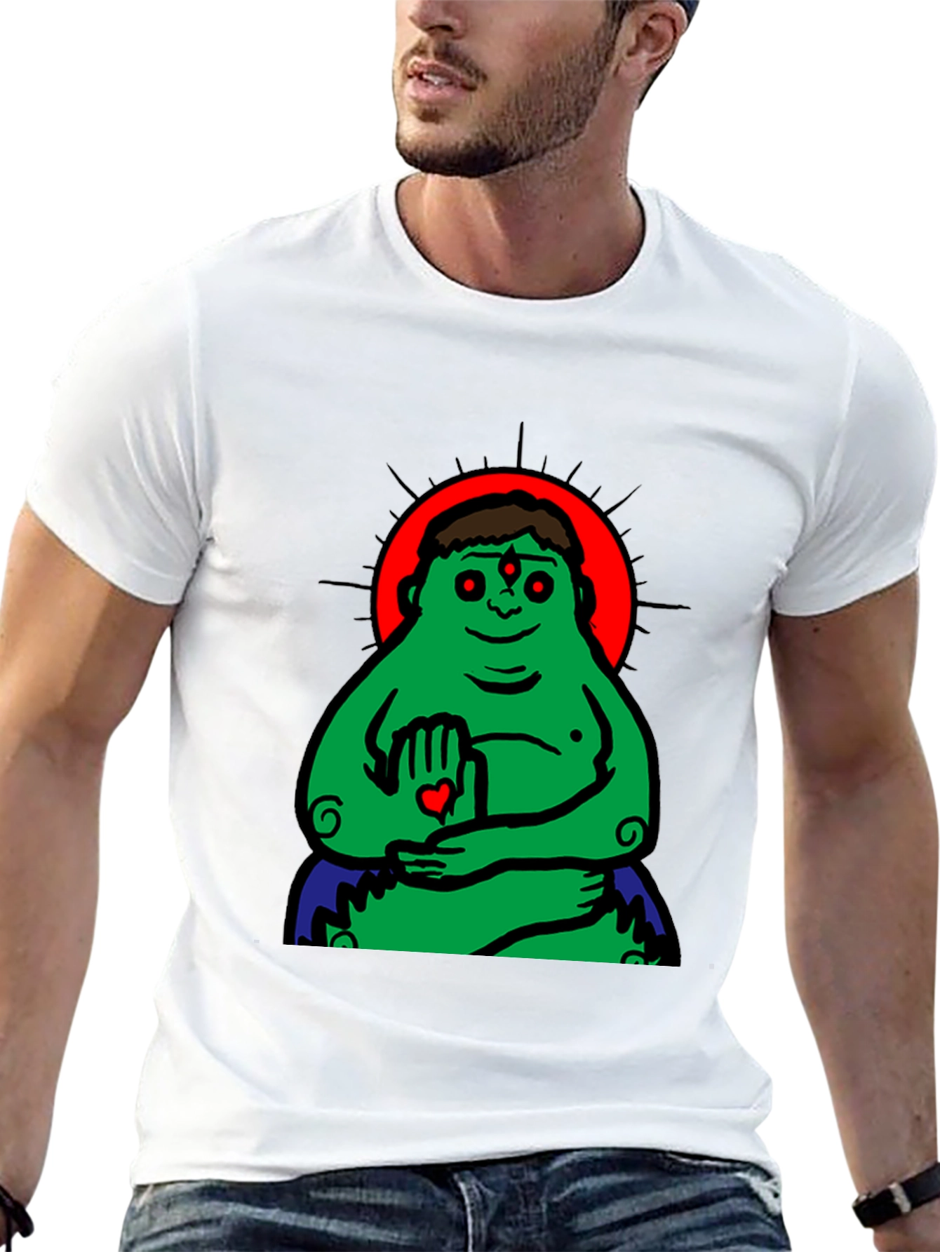 Green Buddha Graphic Tee