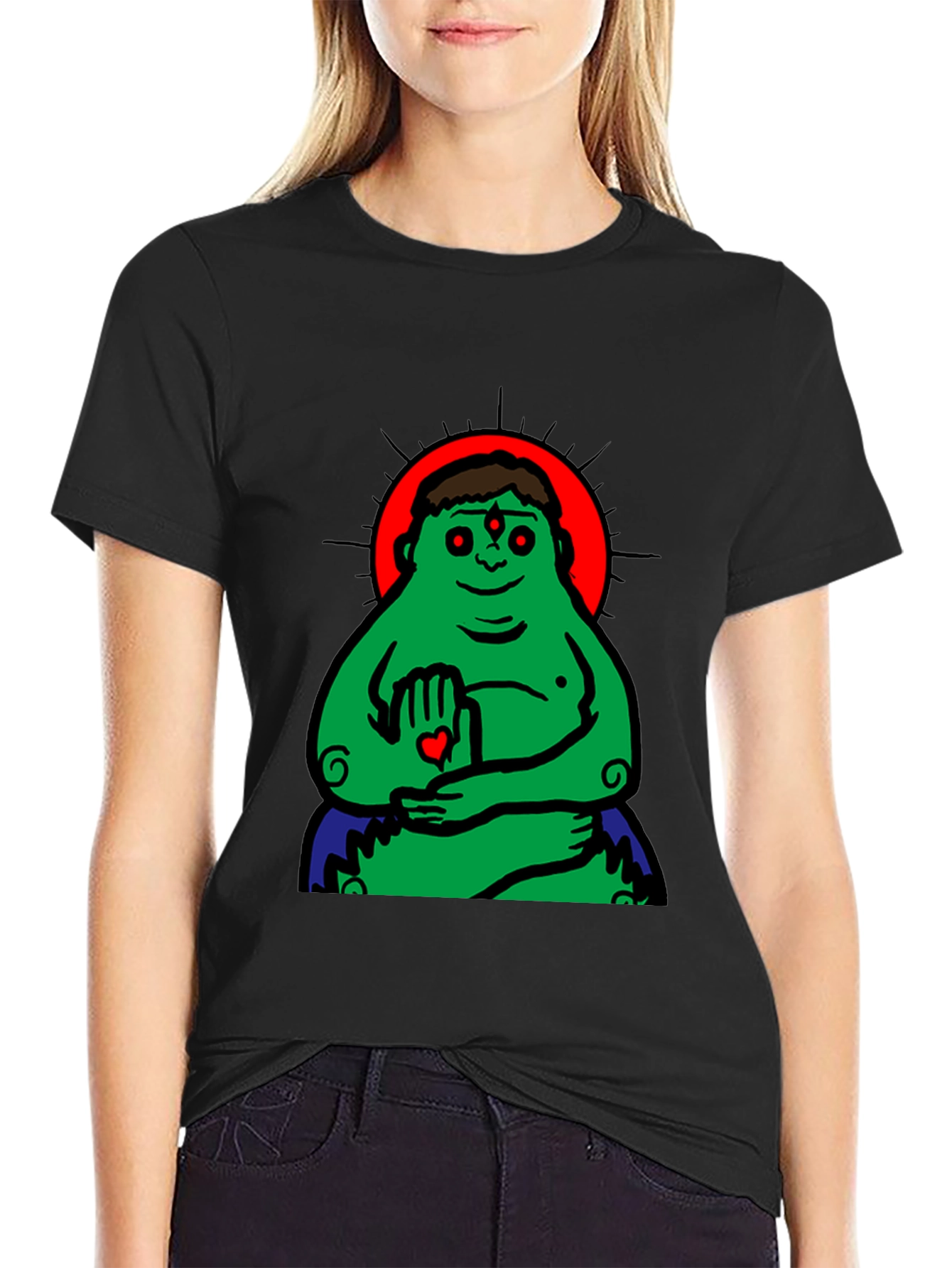 Green Buddha Graphic Tee