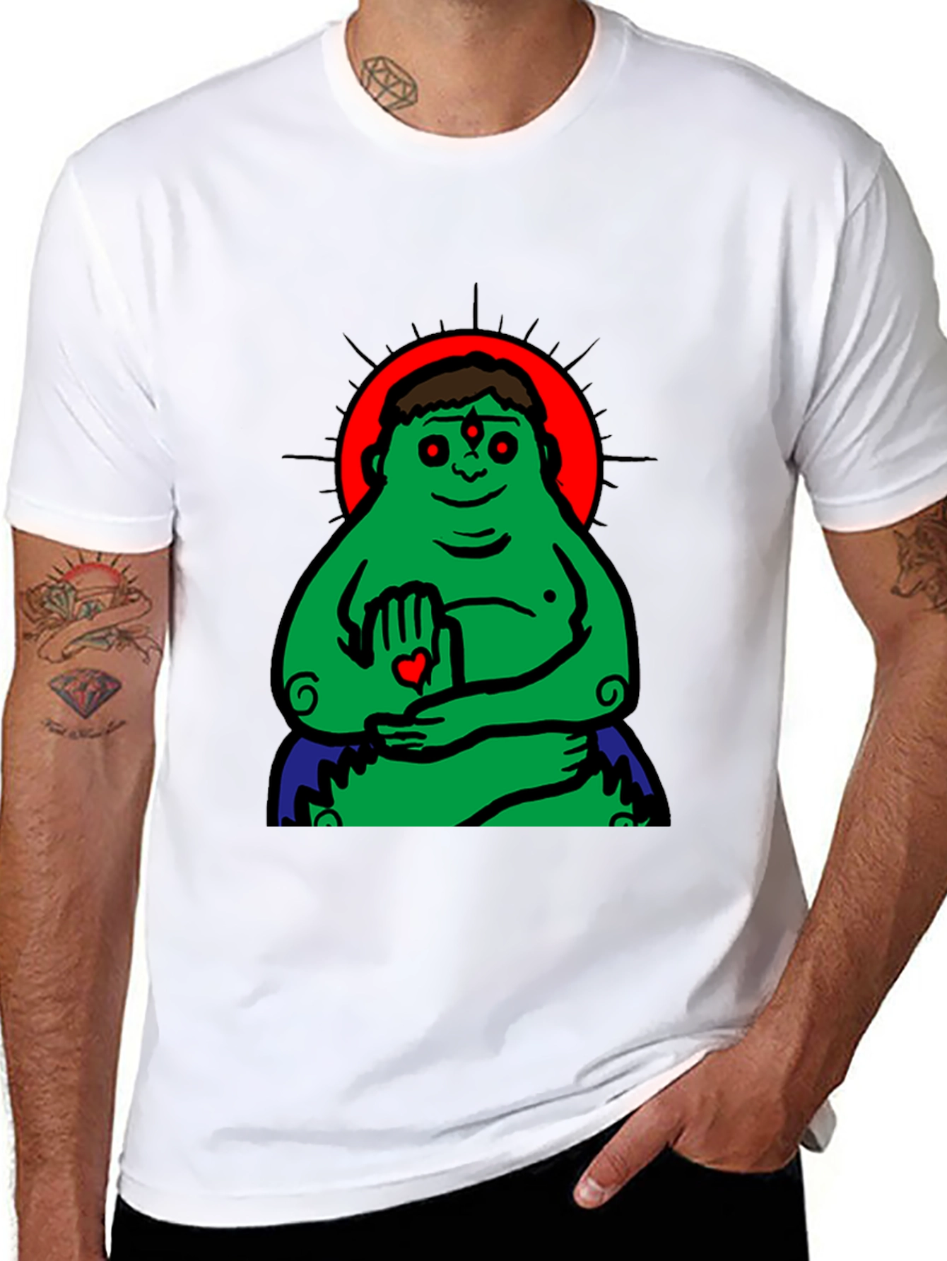 Green Buddha Graphic Tee