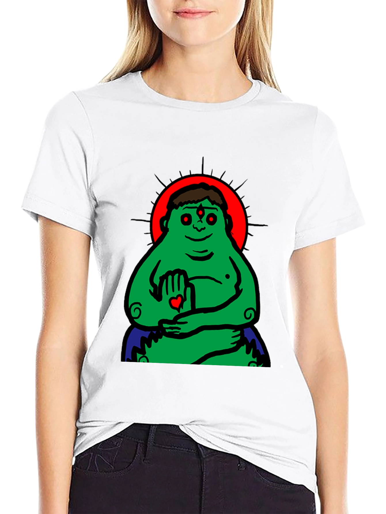 Green Buddha Graphic Tee
