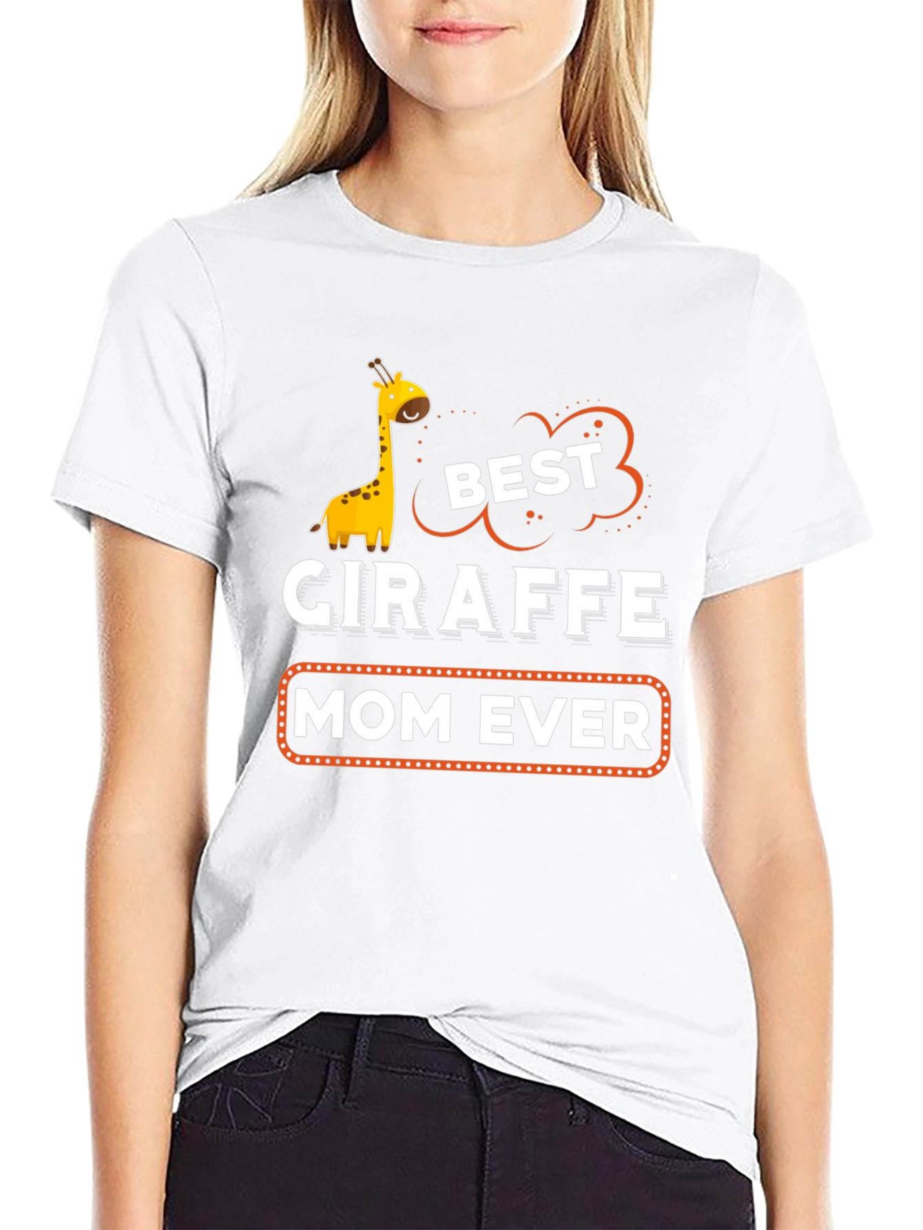 Best Giraffe Mom Ever Graphic T-Shirt