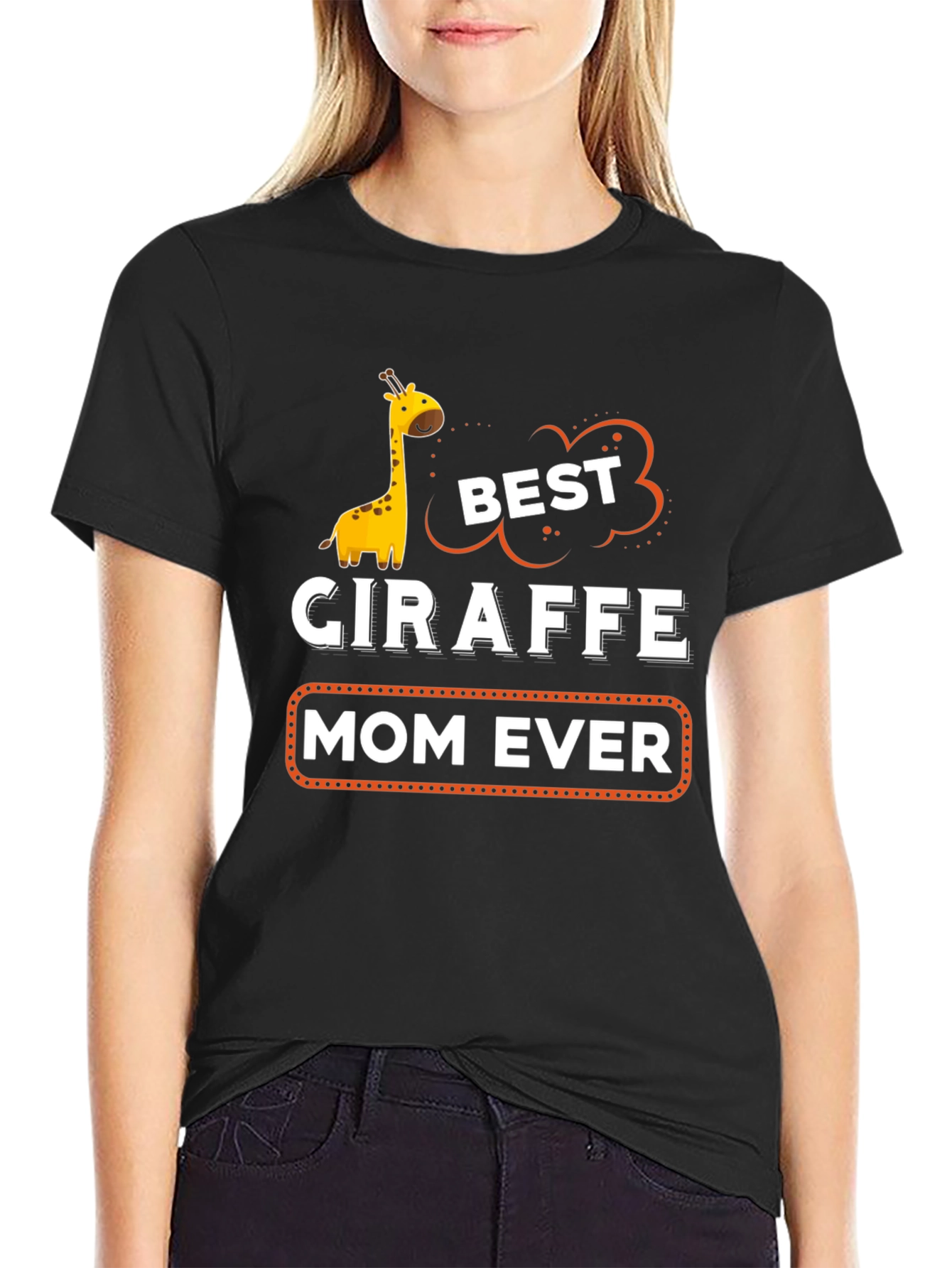 Best Giraffe Mom Ever Graphic T-Shirt
