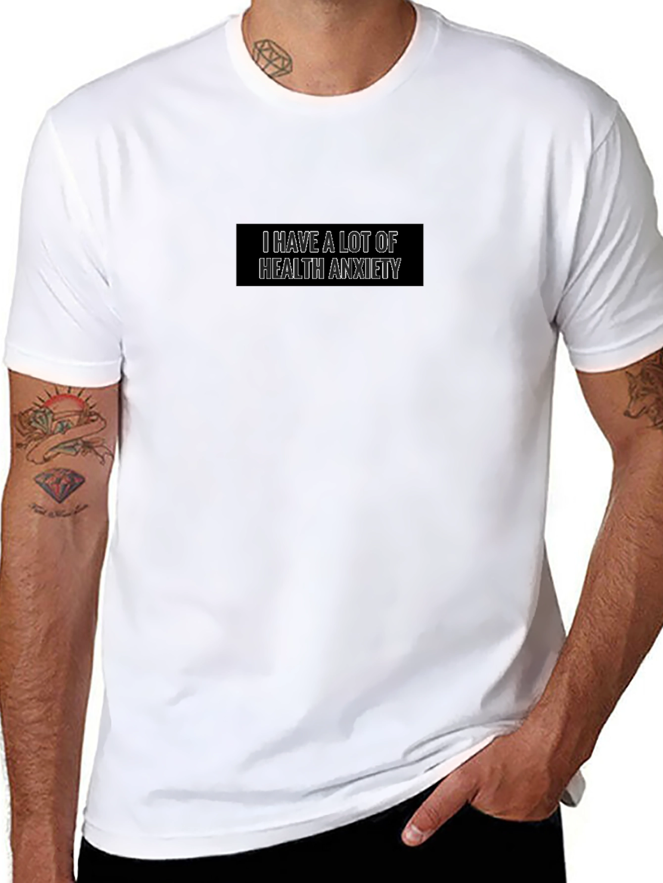 Health Anxiety Black T-Shirt