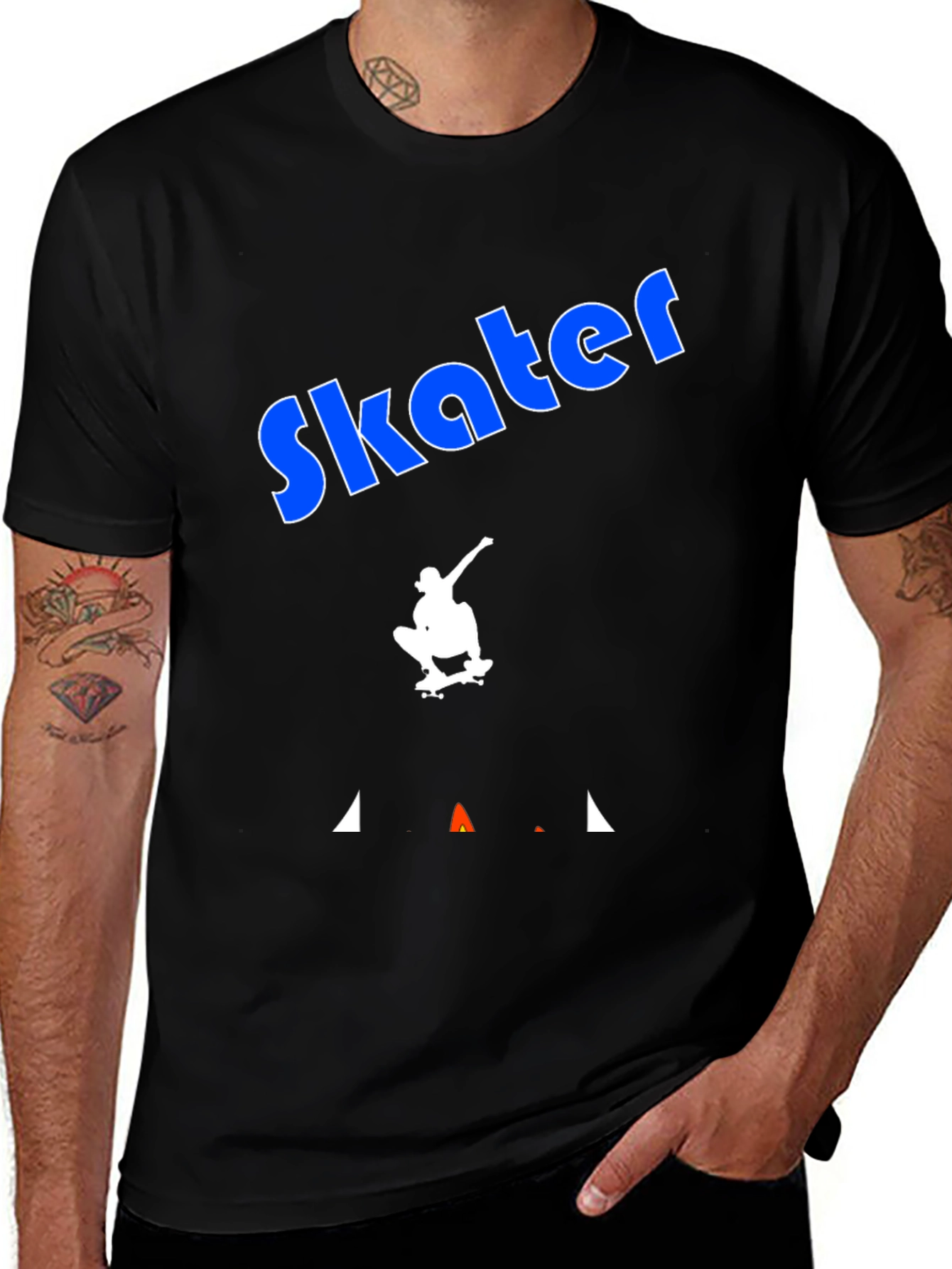 Skater Graphic Tee - Cool Black T-Shirt